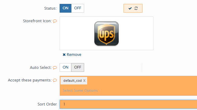 configuring a shipping method