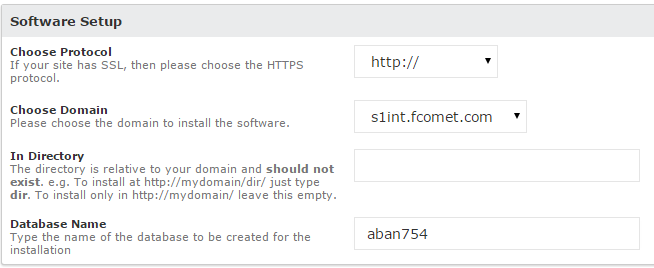 Configuring the Software Setup page