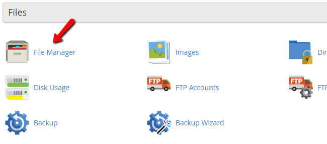 accessing the file manager