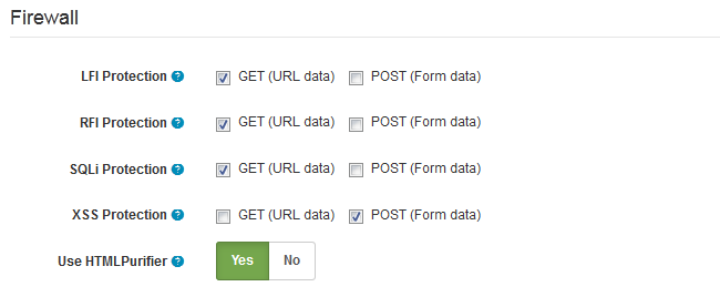 Firewall Settings in Arastta