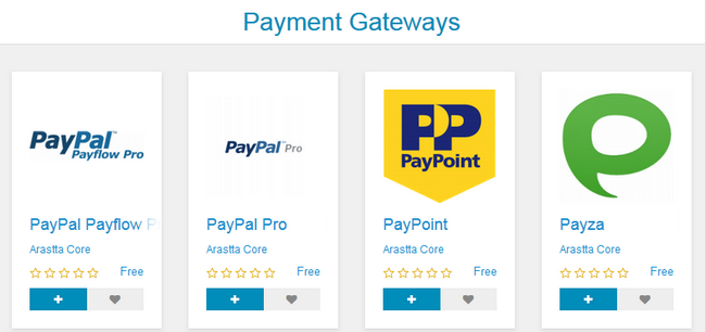 Different Types of Payment Gateways in Arastta