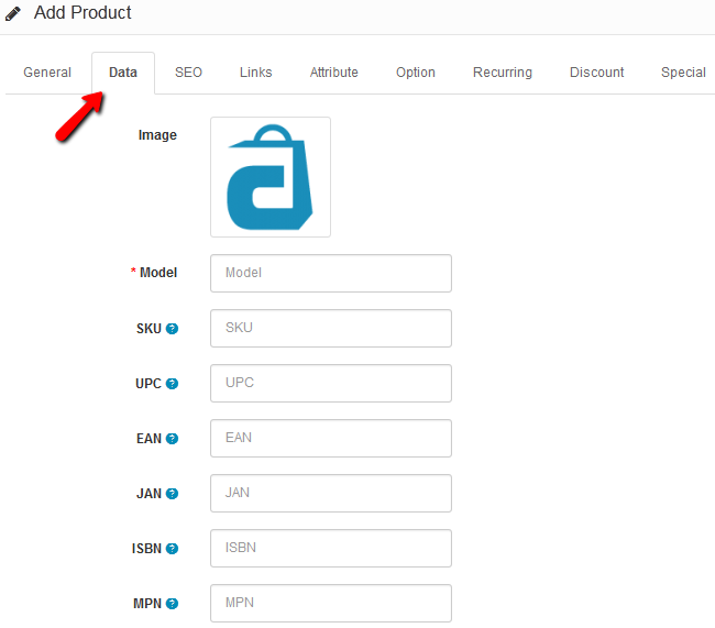 Data Options in Product Configuration