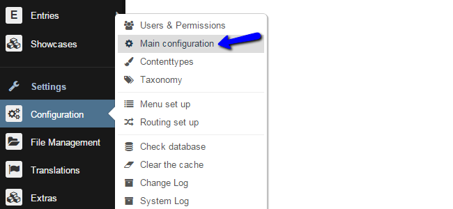 Access Bolt Main Configuration