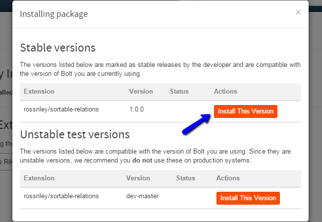 Install Bolt Extension