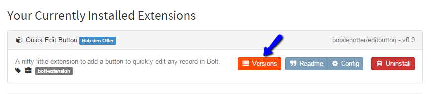 Review Bolt Extension Versions