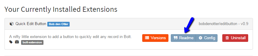 Review Bolt Extensions Readme File