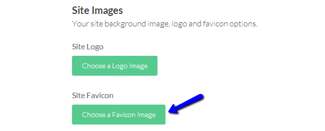 Upload favicon image in Cinematico