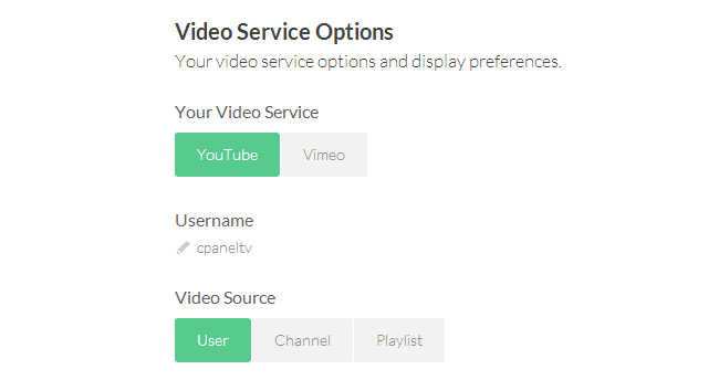 Configure YouTube account in Cinematico