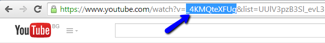 Locate Youtube video ID