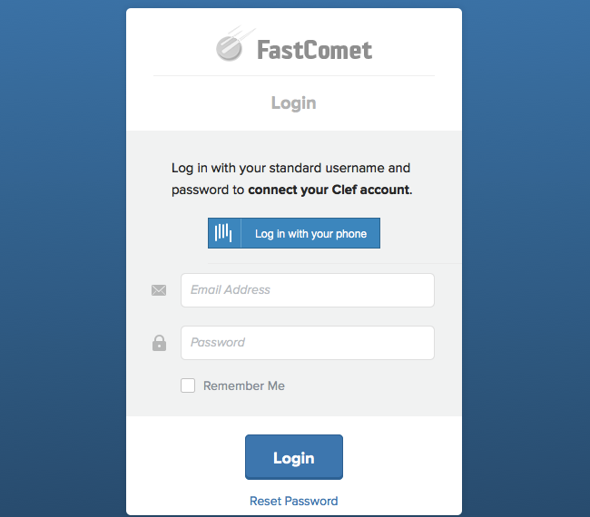 Link login account with clef
