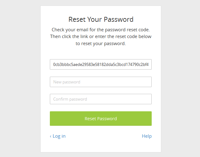 Setting a new password in cloudflare