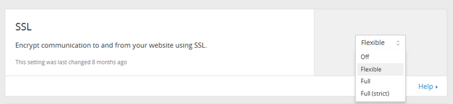 Activating Flexible SSL in CLoudFlare