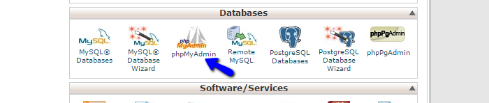 Access phpMyAdmin in cPanel