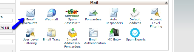 Manage email accounts in cPanel