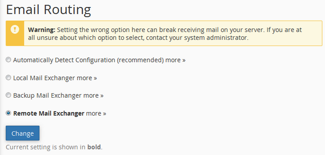 Email Routing via a Remote Mail Exchanger