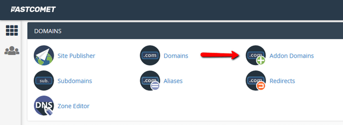 Access the Addon Domains Section in cPanel