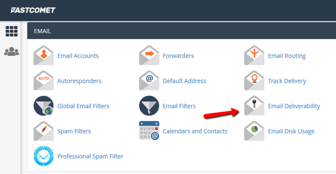 Access the Email Deliverability Interface in cPanel v82