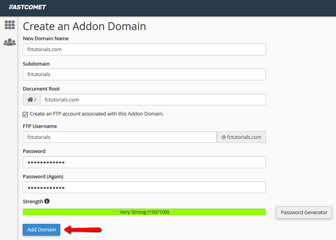Addon Domain Configuration in cPanel