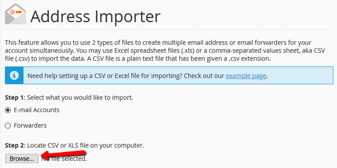 Browse for Import- List on your Local Machine