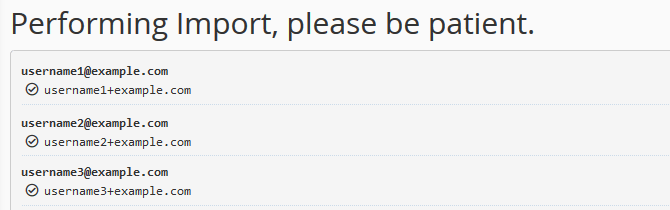 Complete the Email Accounts Import in cPanel