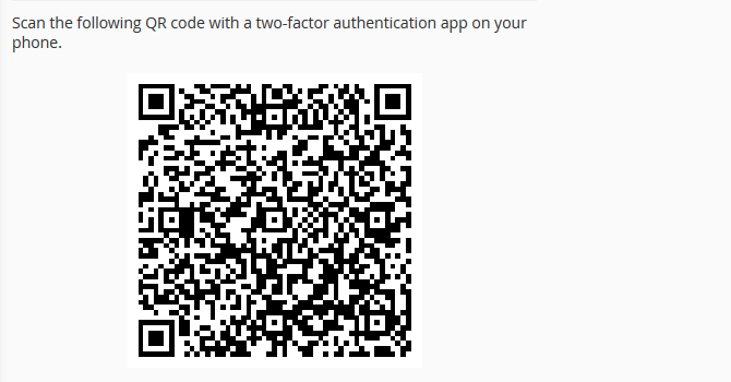 cPanel Two-factor Authentication QR Code