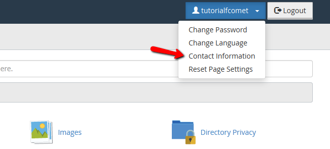 cPanel Update Contact Info