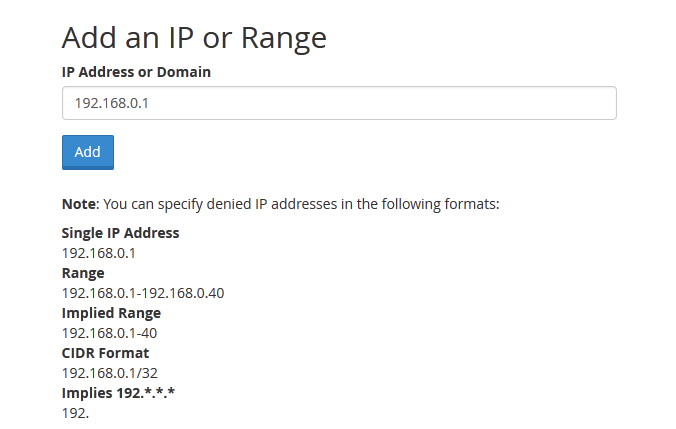 blocking an ip range