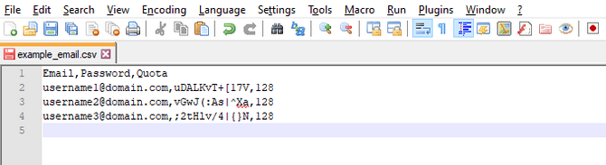 Create an Import List in csv Format