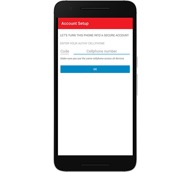 Device Account Creation in Authy