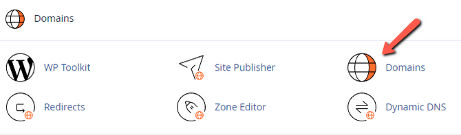 Domains Tool in cPanel