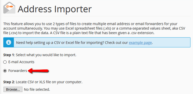 Import Email Forwarders in Bulk via cPanel