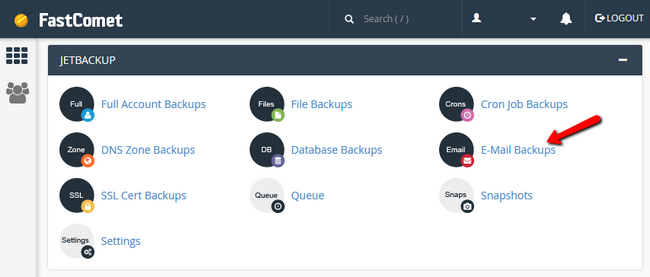 Accessing your E-mail Backups via FastComet's cPanel