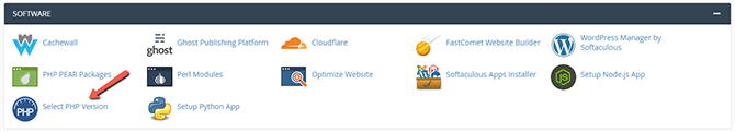 Select PHP Version in cPanel