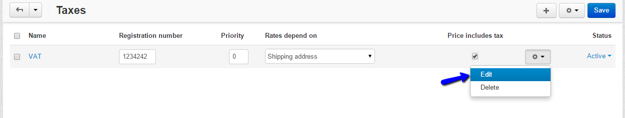 Edit Tax Rules in CS-cart