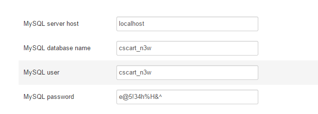 MySQL configuration during CS-Cart install