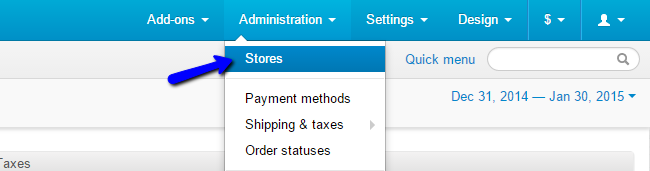 Access store options in CS-Cart