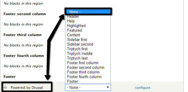 Edit footer block in Drupal