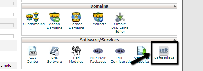 Access Softaculous via cPanel