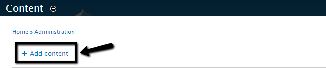 Add content in Drupal