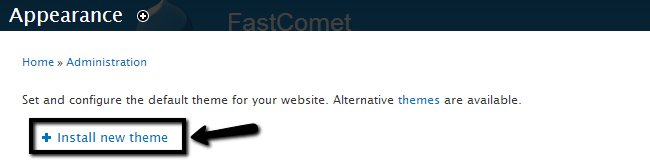 Install a theme in Drupal