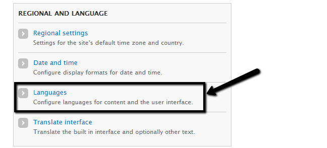 Activate new language in Drupal