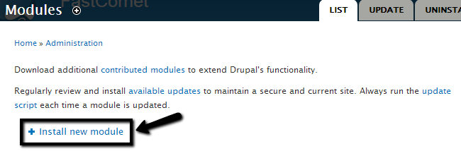 Install a new module in Drupal
