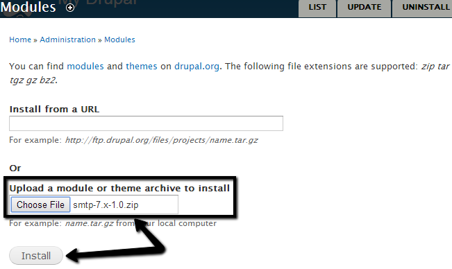 Upload new module in Drupal