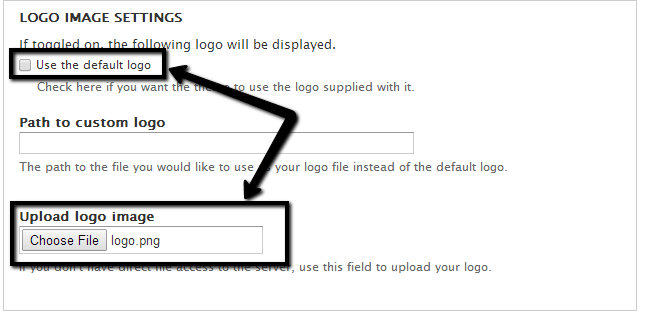 Upload custom logo in Drupal