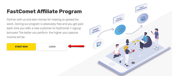 Log in your FastComet Affiliate Account