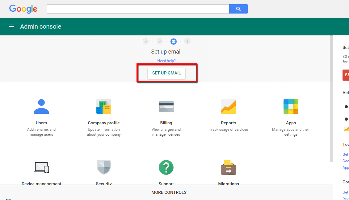 setting up ti email in google apps