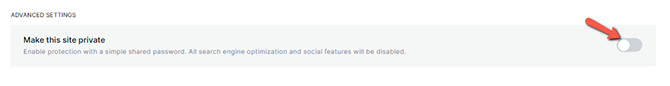 Make Website Private