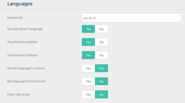 Configuring the localization settings in Grav