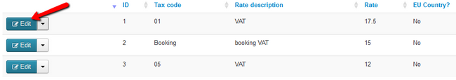 editing a tax rate