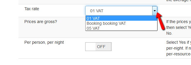 changing a tax rate of a property